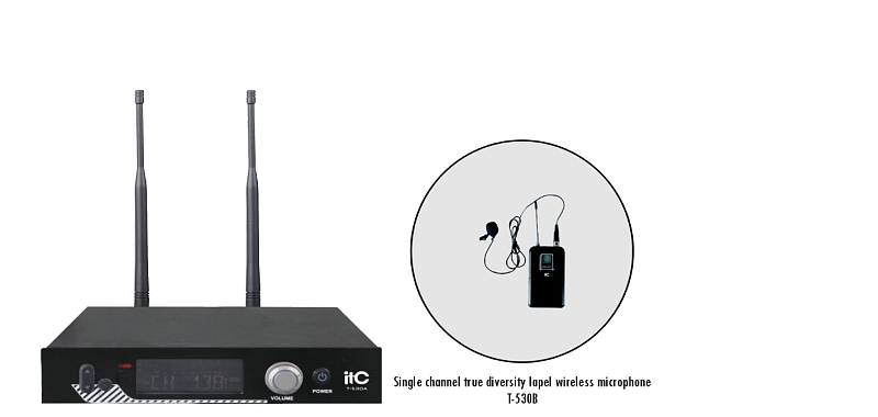 Приёмник + петличный  микрофон itC T-530B