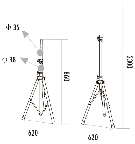Стойка для громкоговорителей itC TS-01C