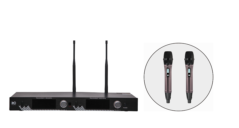 Радиосистема 2 ручных микрофона itC T-521UH