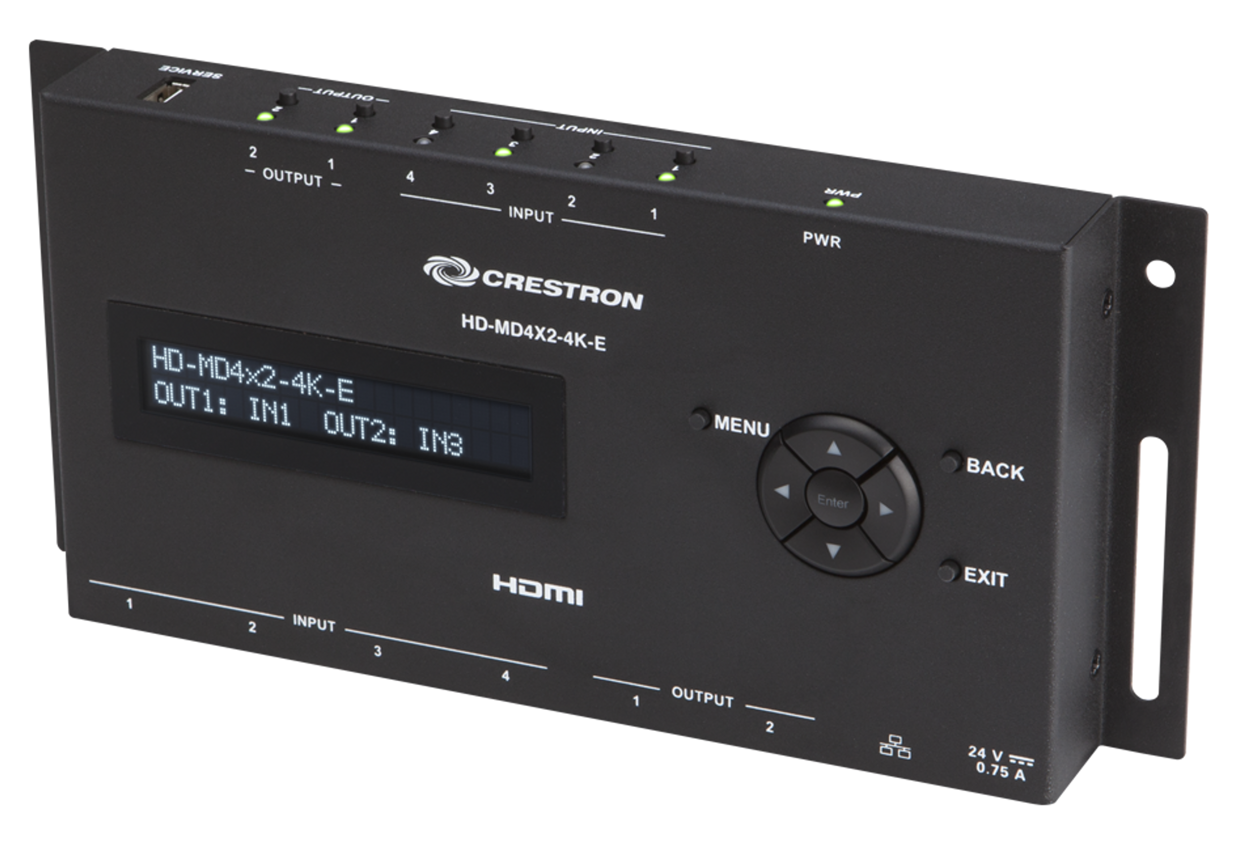 Коммутатор 4x2 Crestron HD-MD4X2-4K-E
