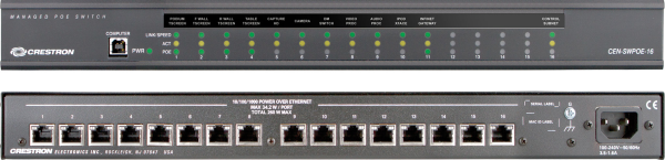 Управляемый коммутатор PoE+ на 16 портов Crestron CEN-SWPOE-16