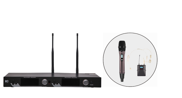 1 головной +1 ручной микрофоны itC T-521UV