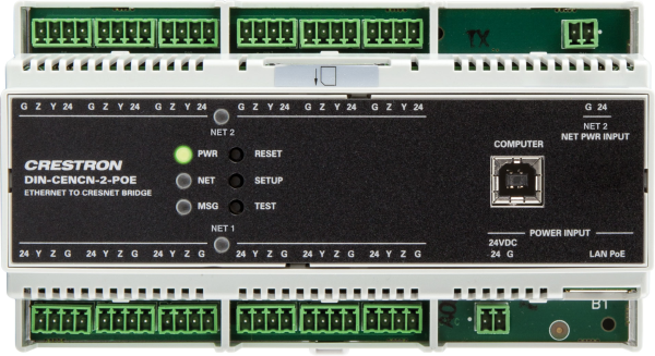 Сетевой мост Ethernet-Cresnet® с PoE Crestron DIN-CENCN-2-POE