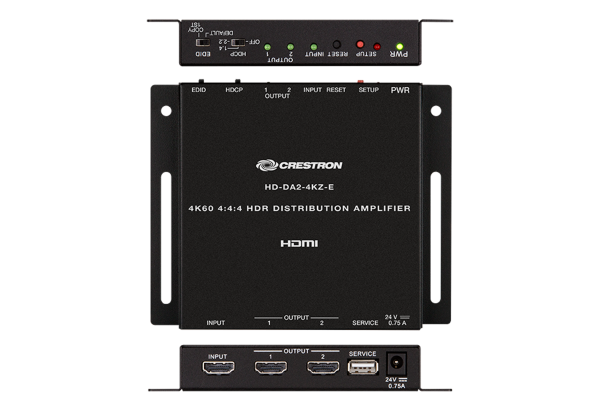 Усилитель-распределитель HDMI® 1:2 Crestron HD-DA2-4KZ-E