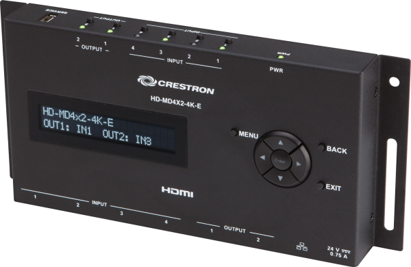Коммутатор 4x2 Crestron HD-MD4X2-4K-E