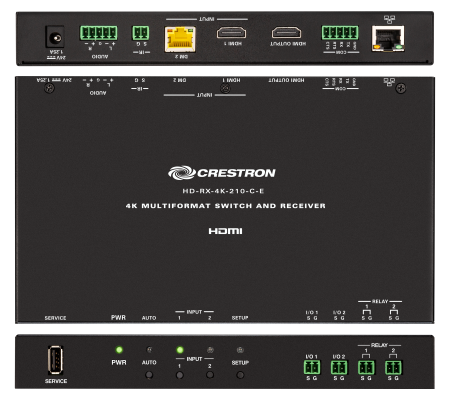 Масштабирующий автоматический коммутатор 4K 3x1 и настенный удлинитель DM Lite® Crestron HD-MD-4K-300-2G-B KIT