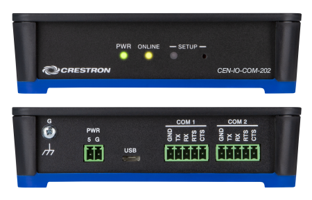 Расширитель сетевого ввода-вывода Wi-Fi® с 2 COM-портами Crestron CEN-IO-COM-202