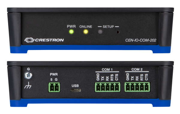 Расширитель сетевого ввода-вывода Wi-Fi® с 2 COM-портами Crestron CEN-IO-COM-202