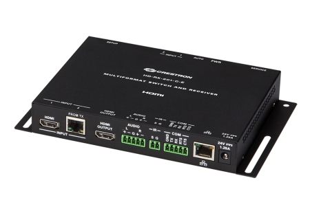 HD-RX-201-C-E DM Lite – приемник HDMI® через CATx, контроллер помещения, автоматический коммутатор 2x1, масштабатор HD, поверхностный монтаж